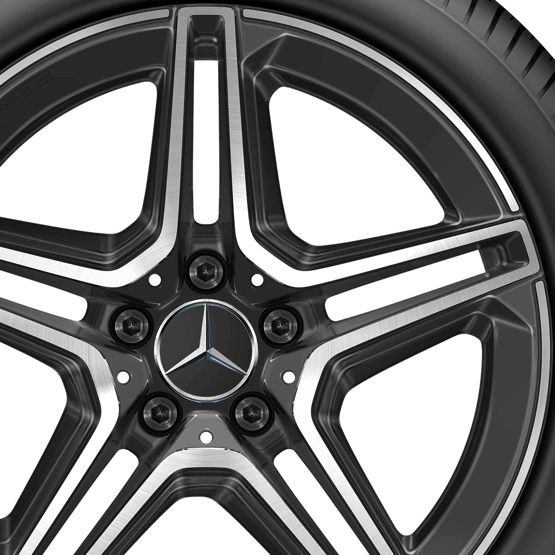 AMG 5 Twin Spoke [118-18] Gloss Back with High Sheen Alloy Wheel Product Image #2