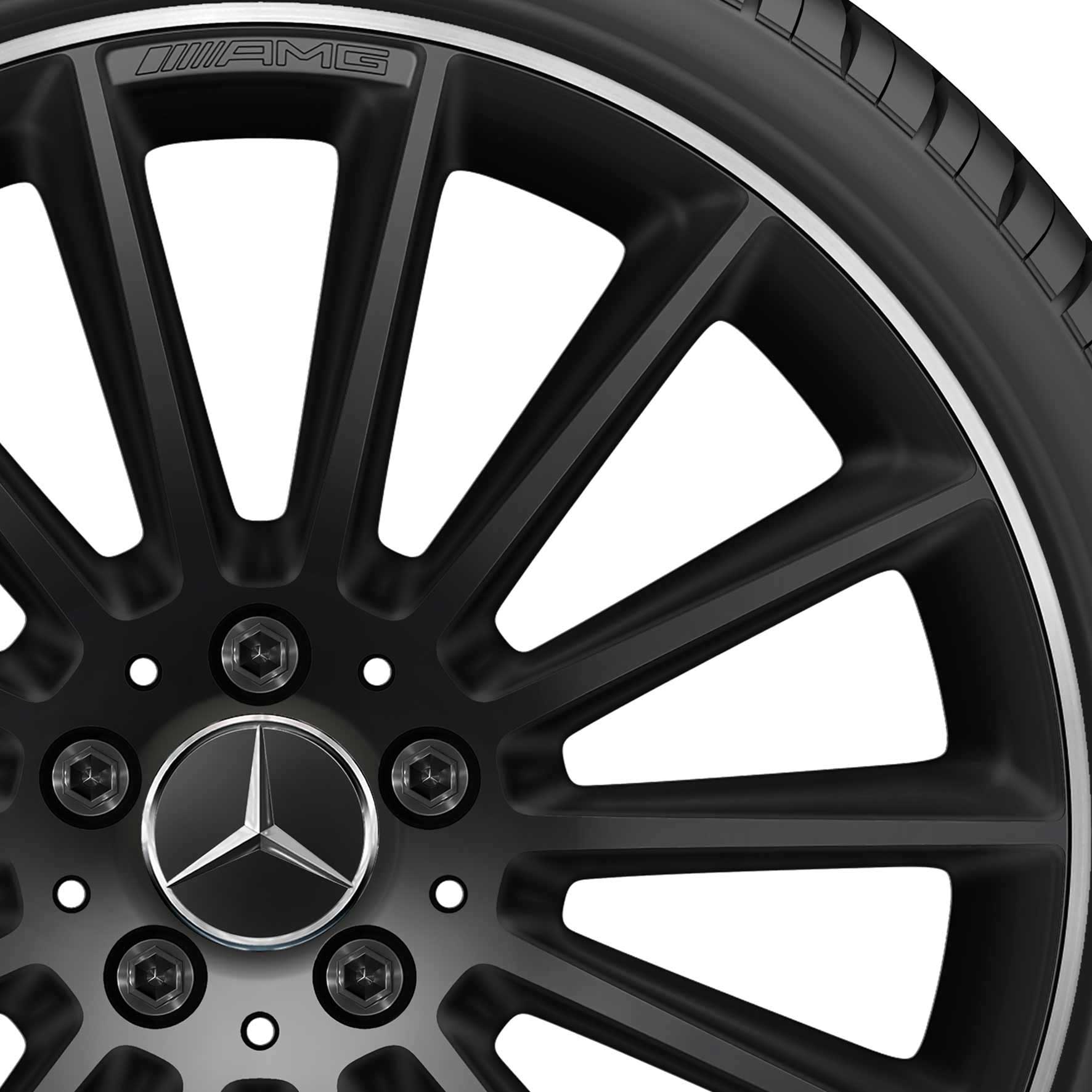 AMG Multispoke [118-19] Matt Black with High Sheen Rim Edge Alloy Wheel Product Image #2