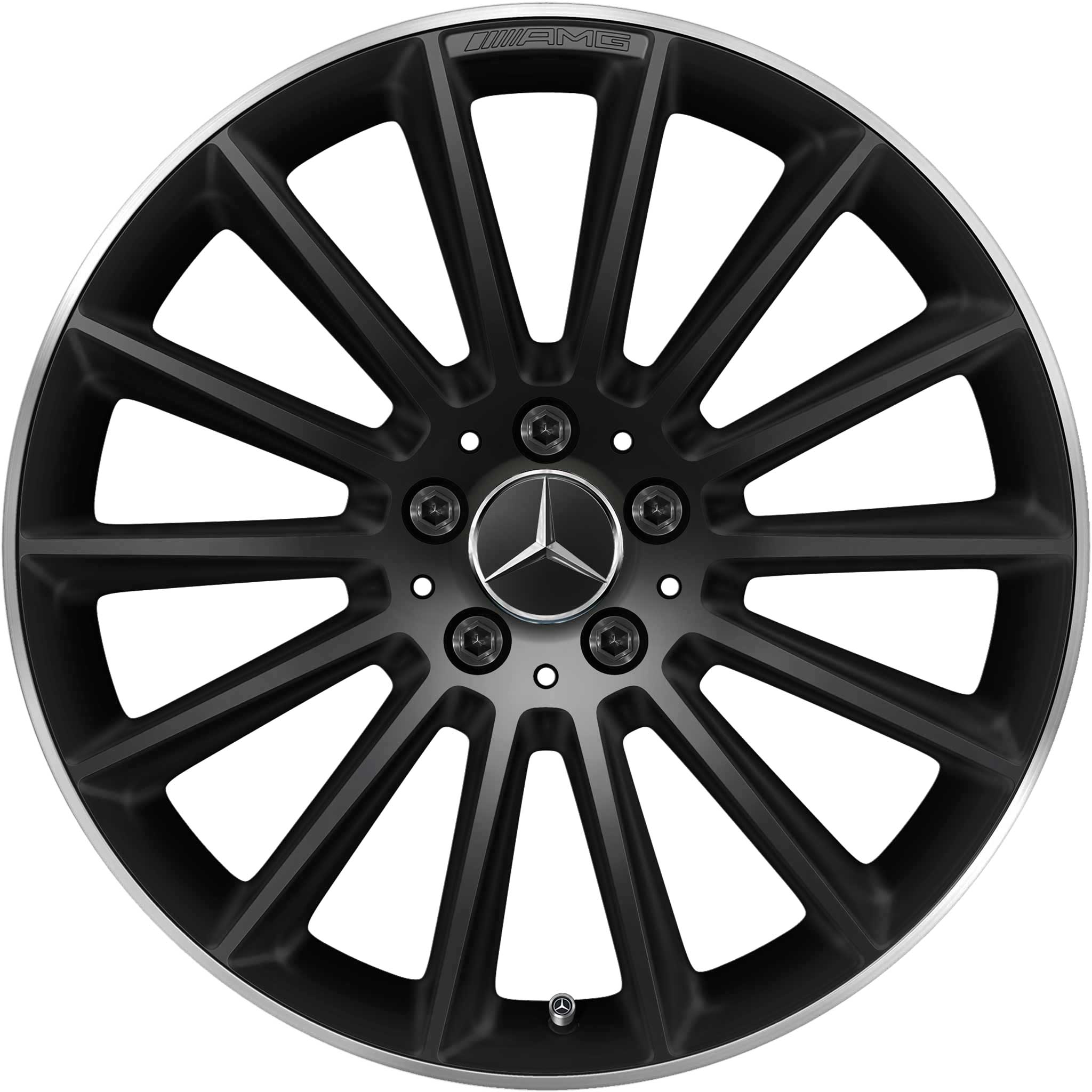 AMG Multispoke [118-19] Matt Black with High Sheen Rim Edge Alloy Wheel Product Image #1