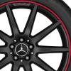 AMG 10 Spoke [156-20] Matt Black with Ember Red Rim Edge Wheel Img 2