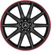 AMG 10 Spoke [156-20] Matt Black with Ember Red Rim Edge Wheel Img 1