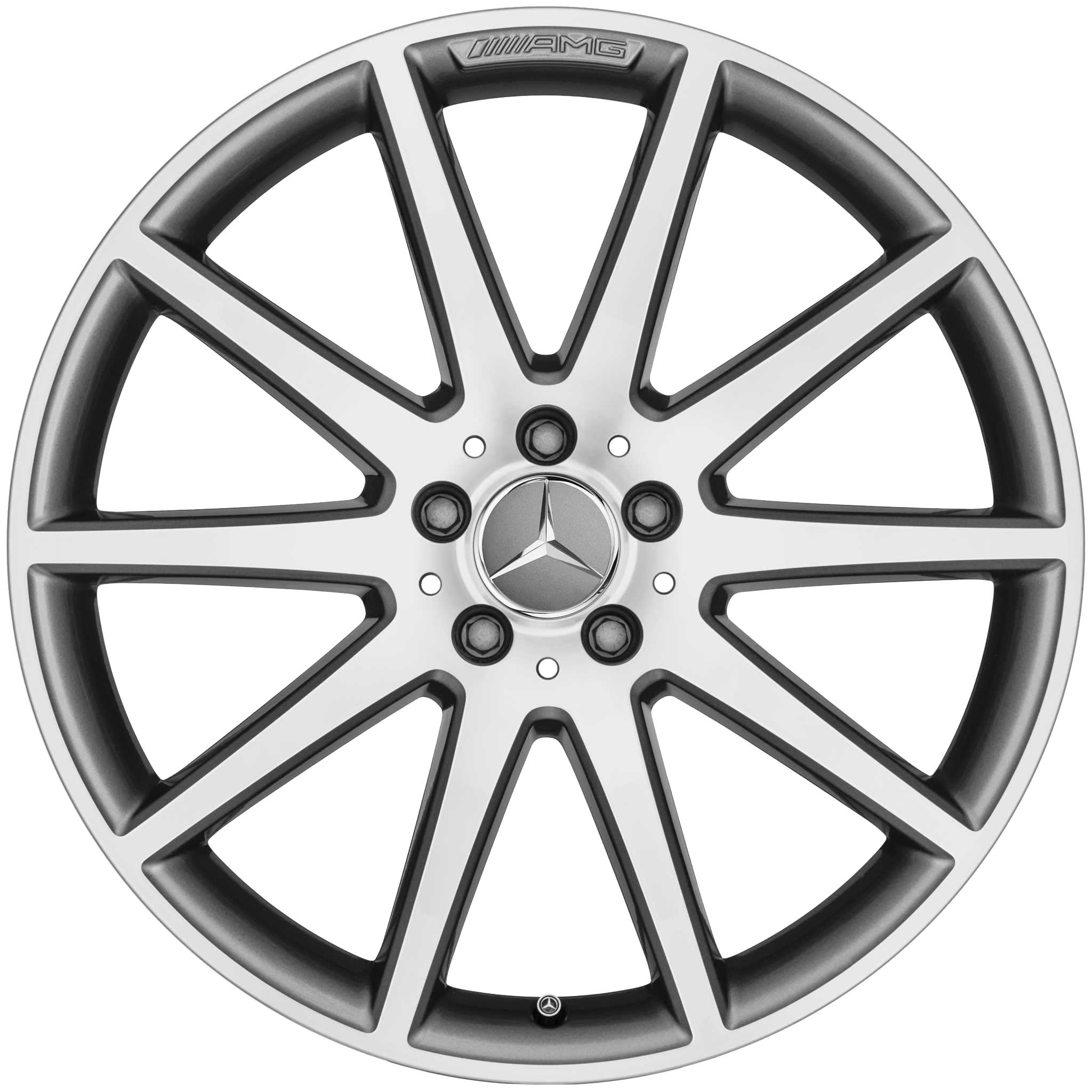 AMG 10 Spoke [156-20] Himalaya Grey with High Sheen Alloy Wheel Product Image #1
