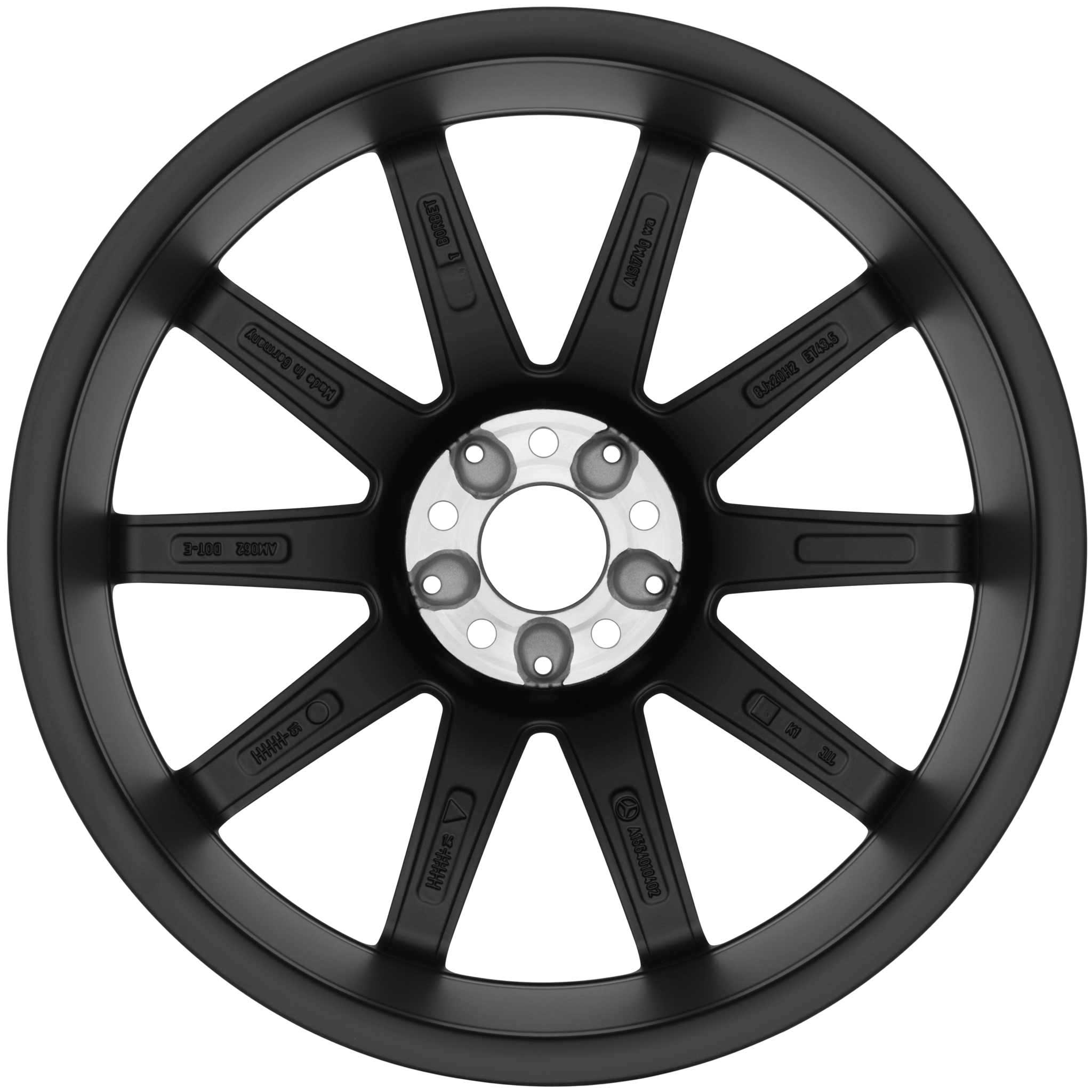 AMG 10 Spoke [156-20] Matt Black with High Sheen Alloy Wheel Product Image #3