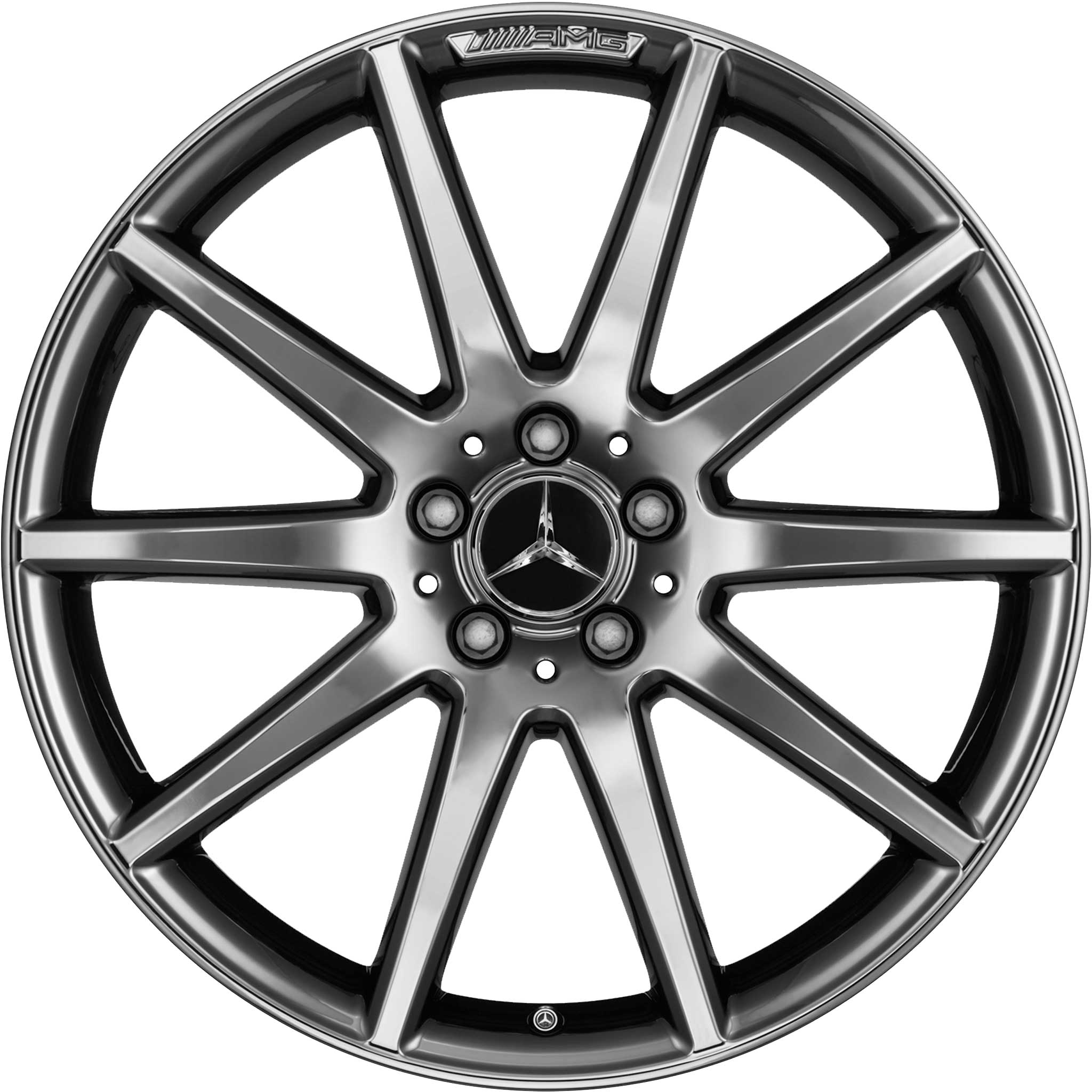 AMG 10 Spoke [156-20] Titanium Black Alloy Wheel Product Image #1