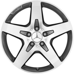 18" Mercedes 5 Spoke [156-18] Himalaya Grey with High Sheen alloy wheel