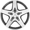 Mercedes 5 Spoke [156-18] Himalaya Grey with High Sheen Wheel Img 1