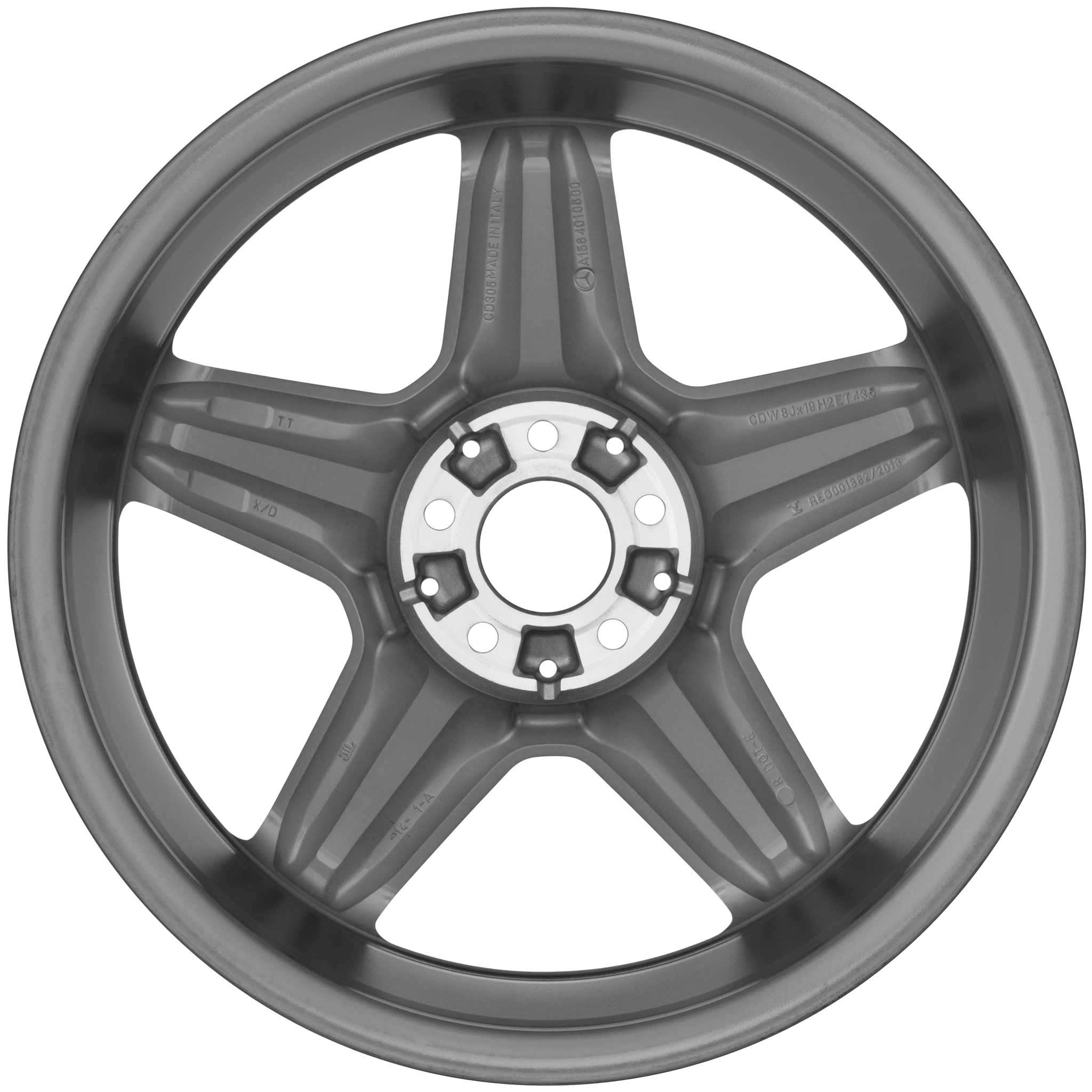 AMG 5 Spoke [156-19] Himalaya Grey with High Sheen Alloy Wheel Product Image #3