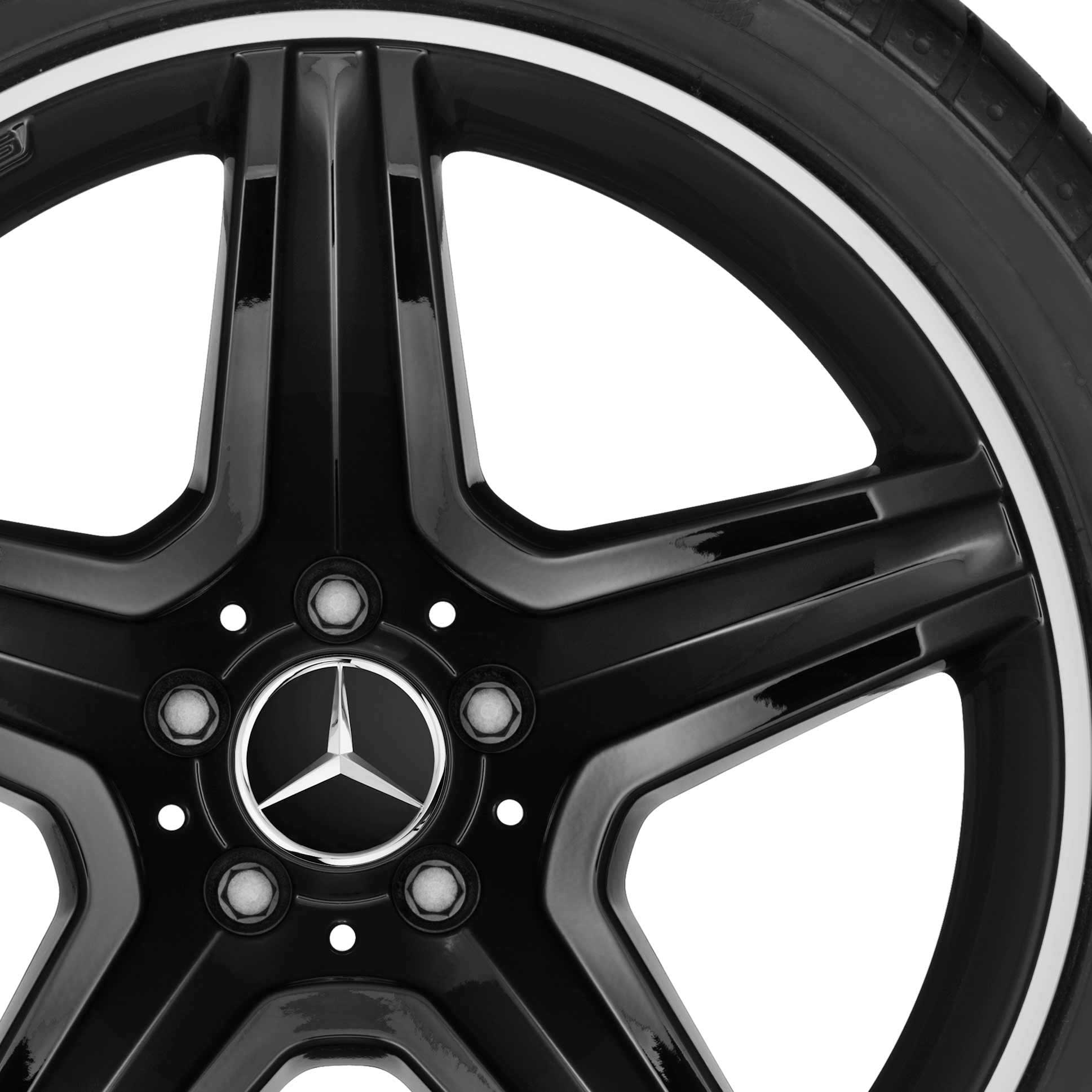 AMG 5 Spoke [156-19] Gloss Black with High Sheen Rim Edge Alloy Wheel Product Image #2
