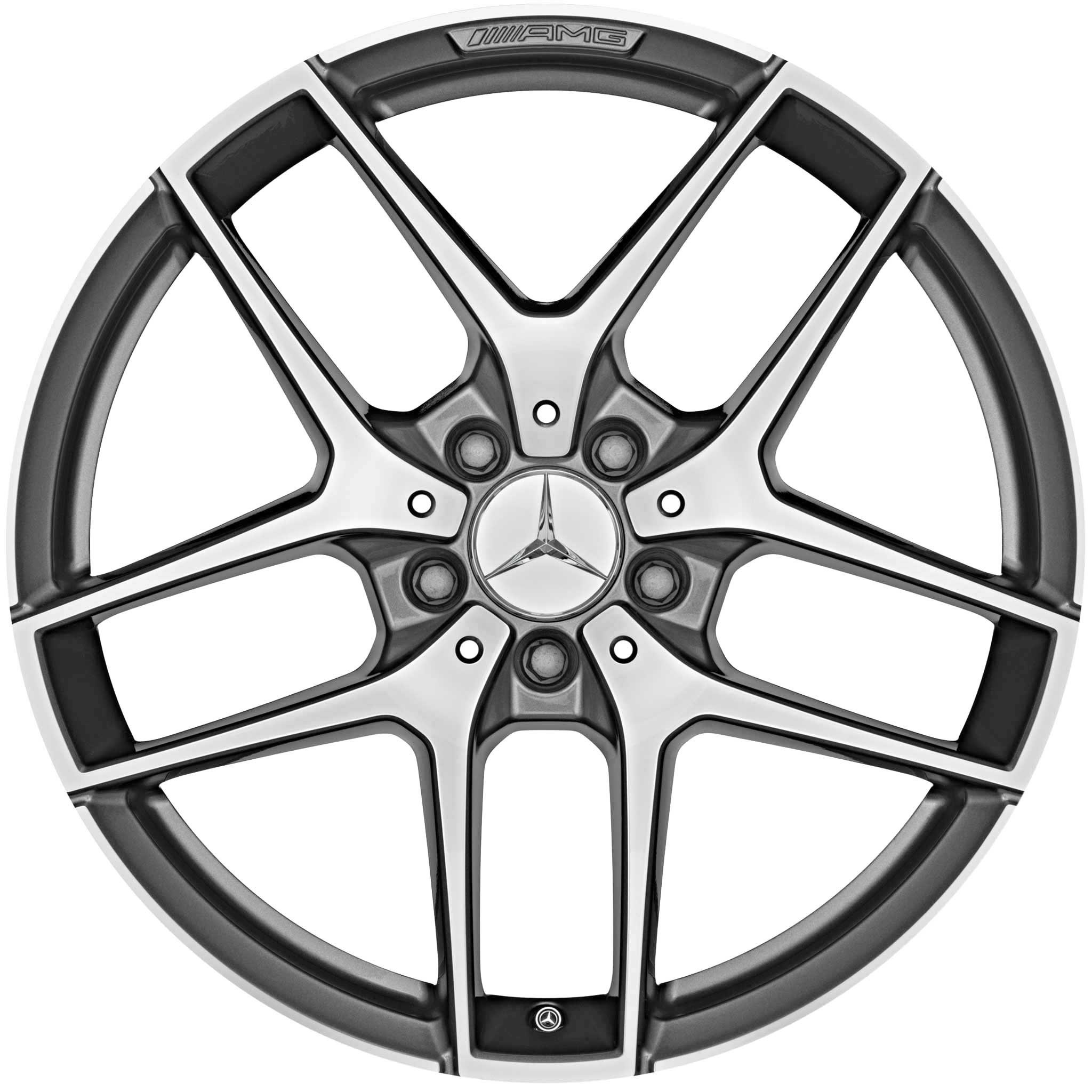 AMG 5 Twin Spoke [156-19] Himalaya Grey with High Sheen Alloy Wheel Product Image #1