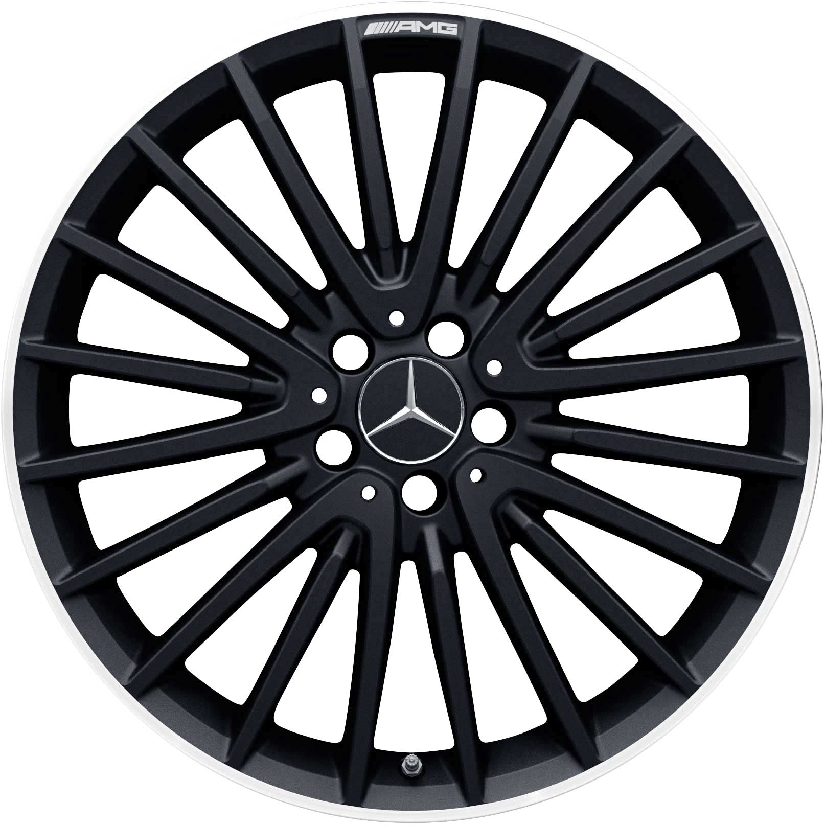 AMG Multispoke [156-20] Matt Black with High Sheen Rim Edge Alloy Wheel Product Image #1