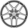 AMG 5 Twin Spoke [156-19] Himalaya Grey with High Sheen Wheel Img 1
