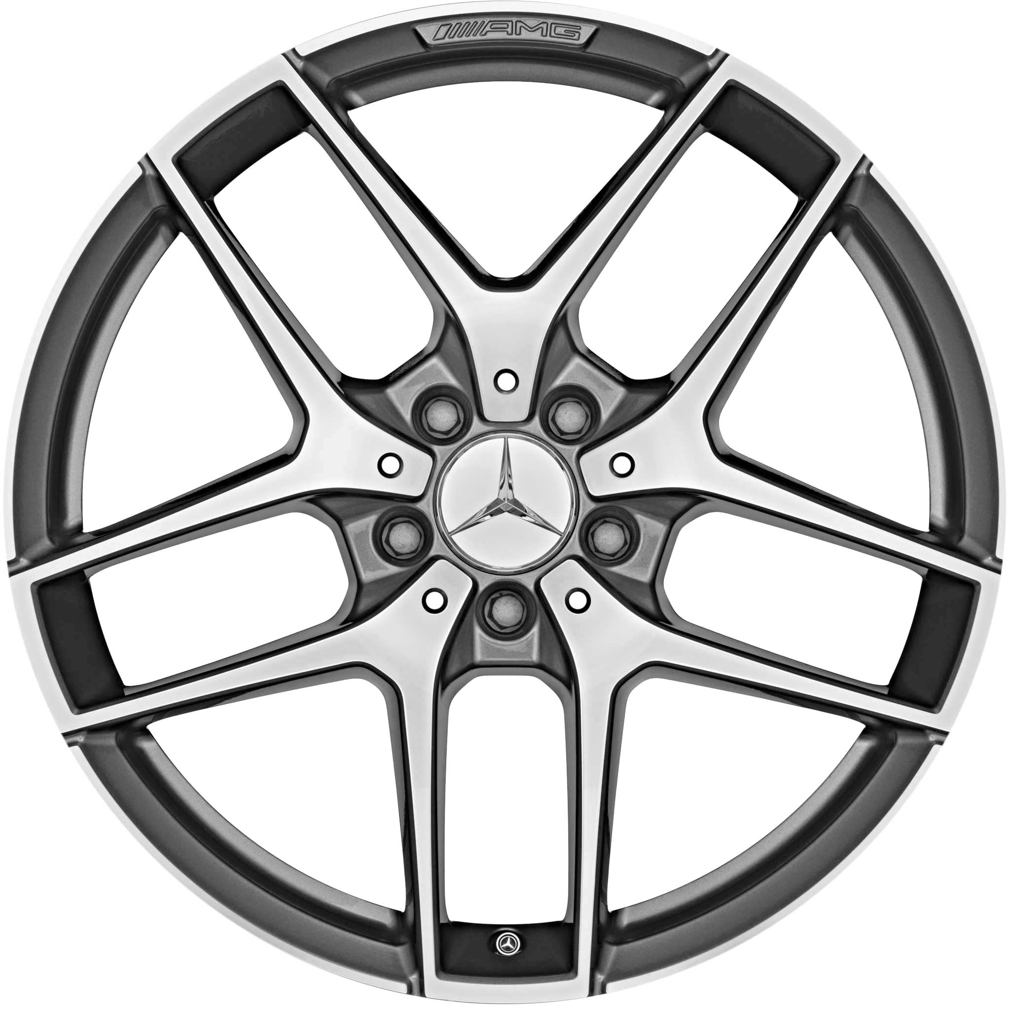 AMG 5 Twin Spoke [156-19] Himalaya Grey with High Sheen Alloy Wheel Product Image #1