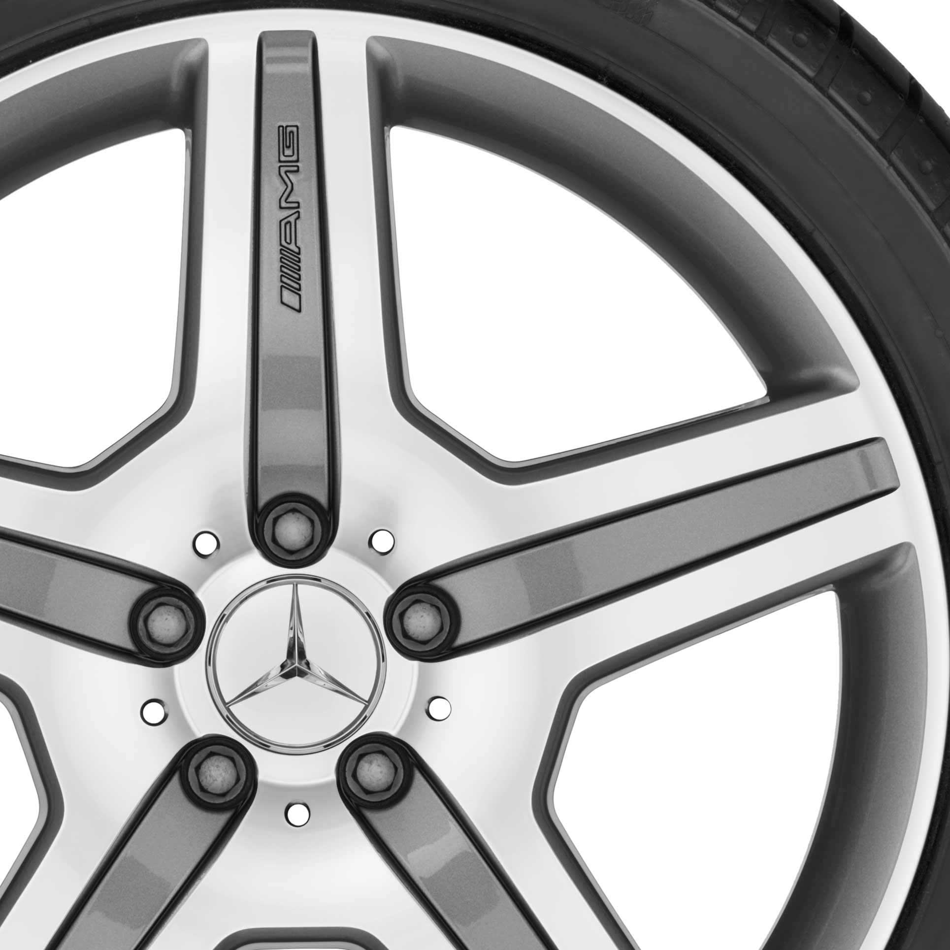 AMG 5 Spoke [166-20] Himalaya Grey with High Sheen Alloy Wheel Product Image #2