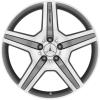 AMG 5 Spoke [166-20] Himalaya Grey with High Sheen Wheel Img 1