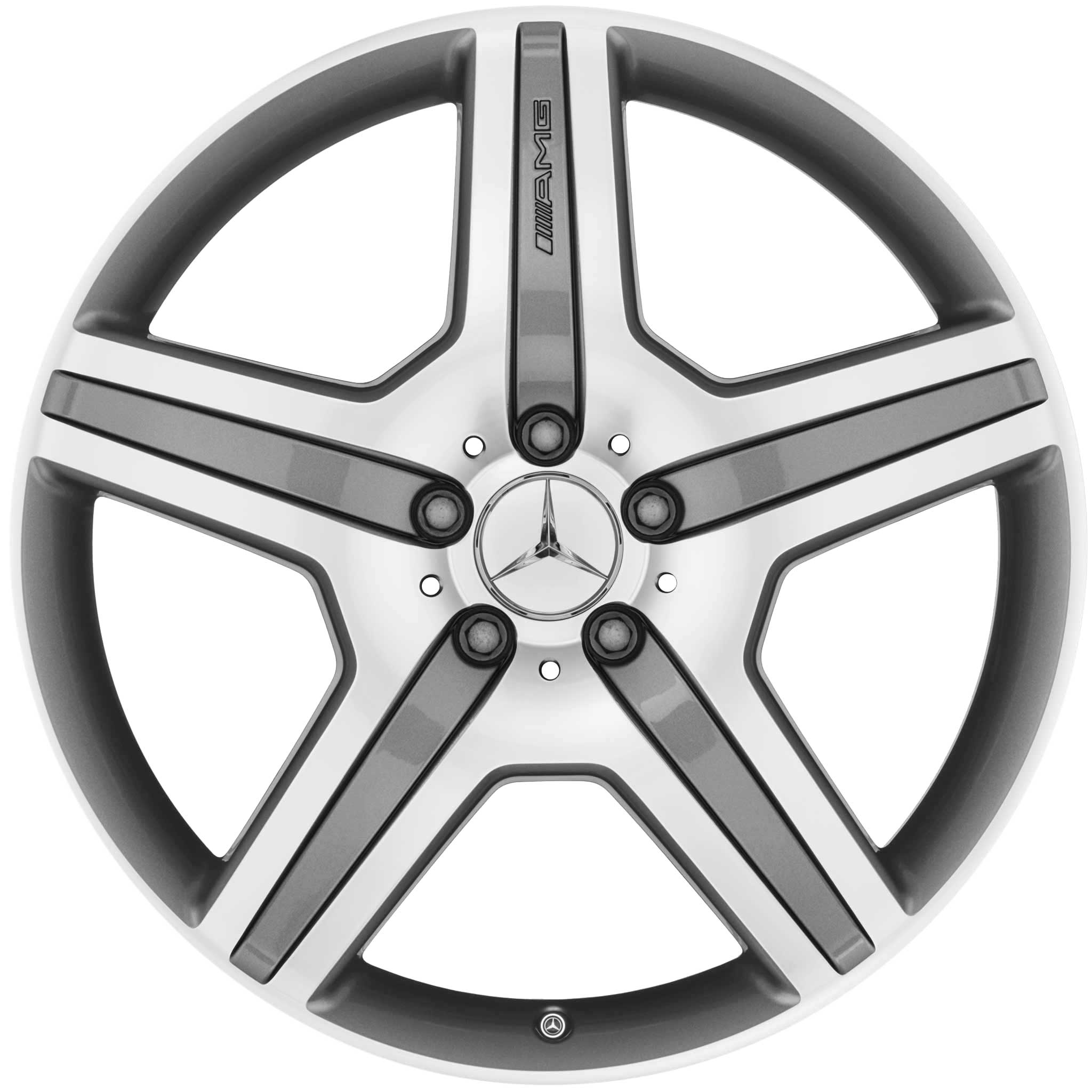 AMG 5 Spoke [166-20] Himalaya Grey with High Sheen Alloy Wheel Product Image #1