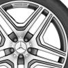 AMG 5 Twin Spoke [166-21] Himalaya Grey with High Sheen Wheel Img 2