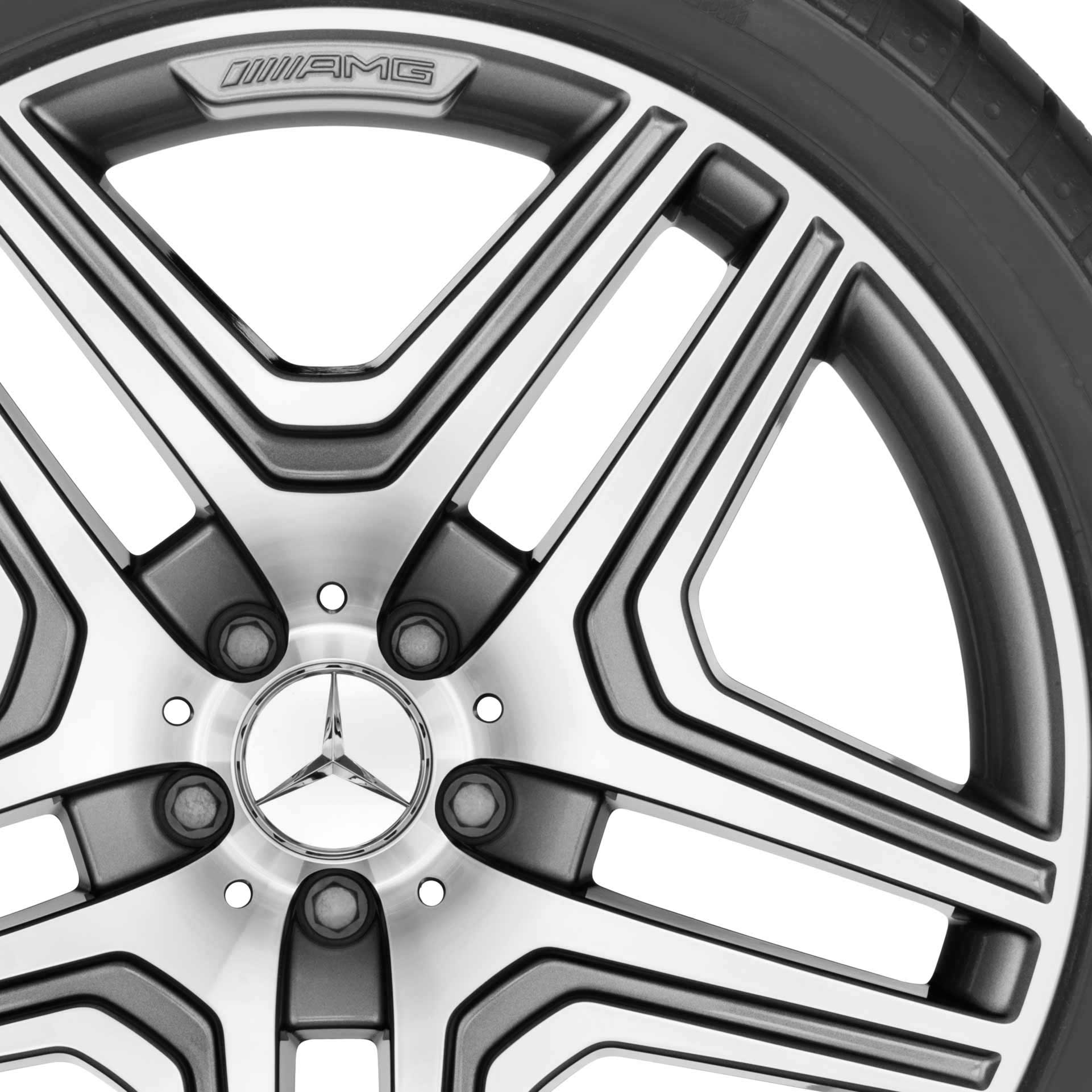 AMG 5 Twin Spoke [166-21] Himalaya Grey with High Sheen Alloy Wheel Product Image #2