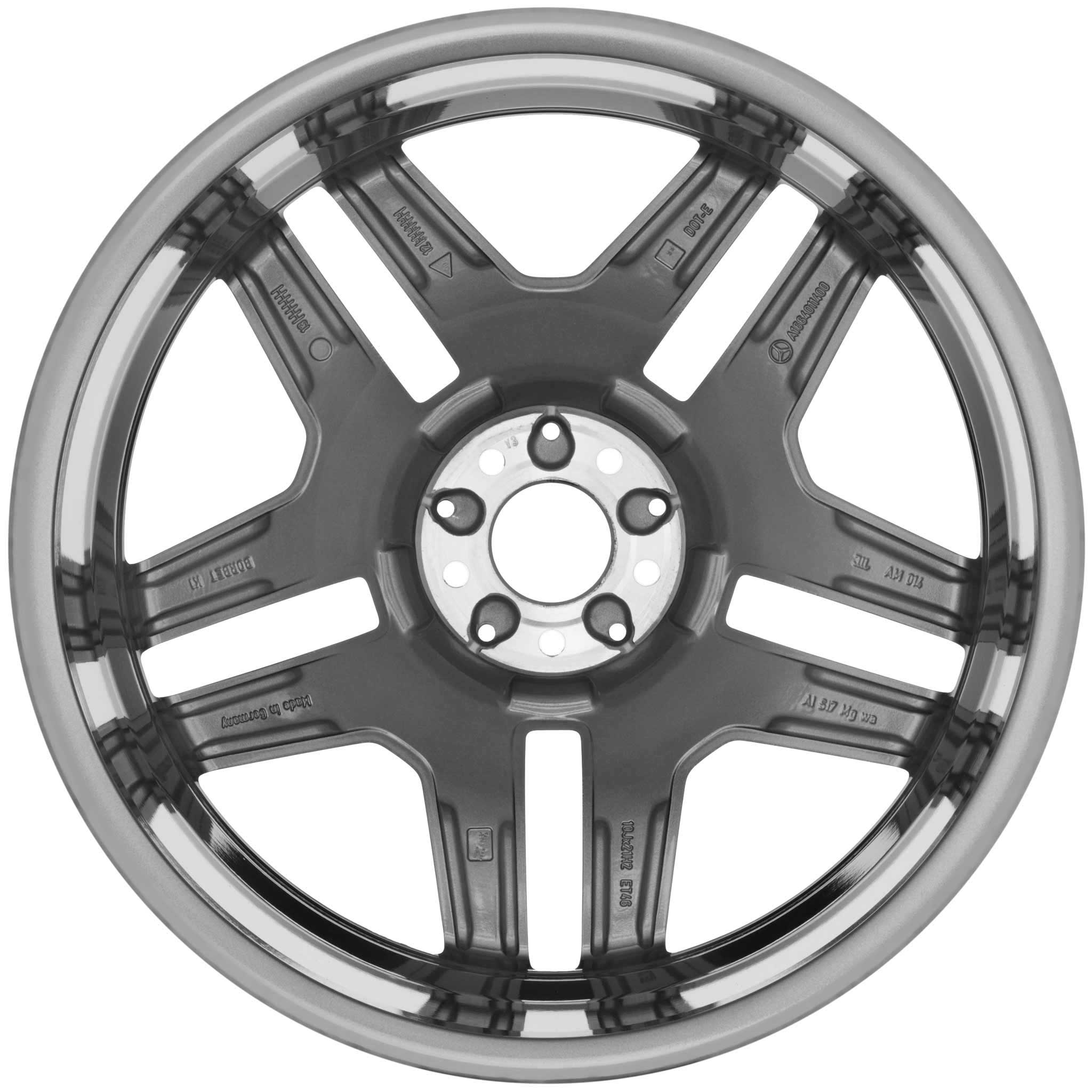 AMG 5 Twin Spoke [166-21] Himalaya Grey with High Sheen Alloy Wheel Product Image #3