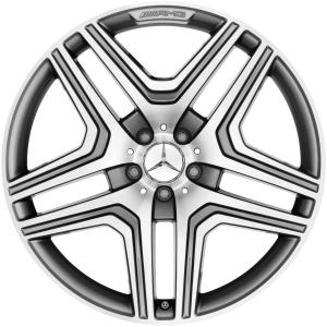 AMG 5 Twin Spoke [166-21] Himalaya Grey with High Sheen Alloy Wheel - Sizes 21in