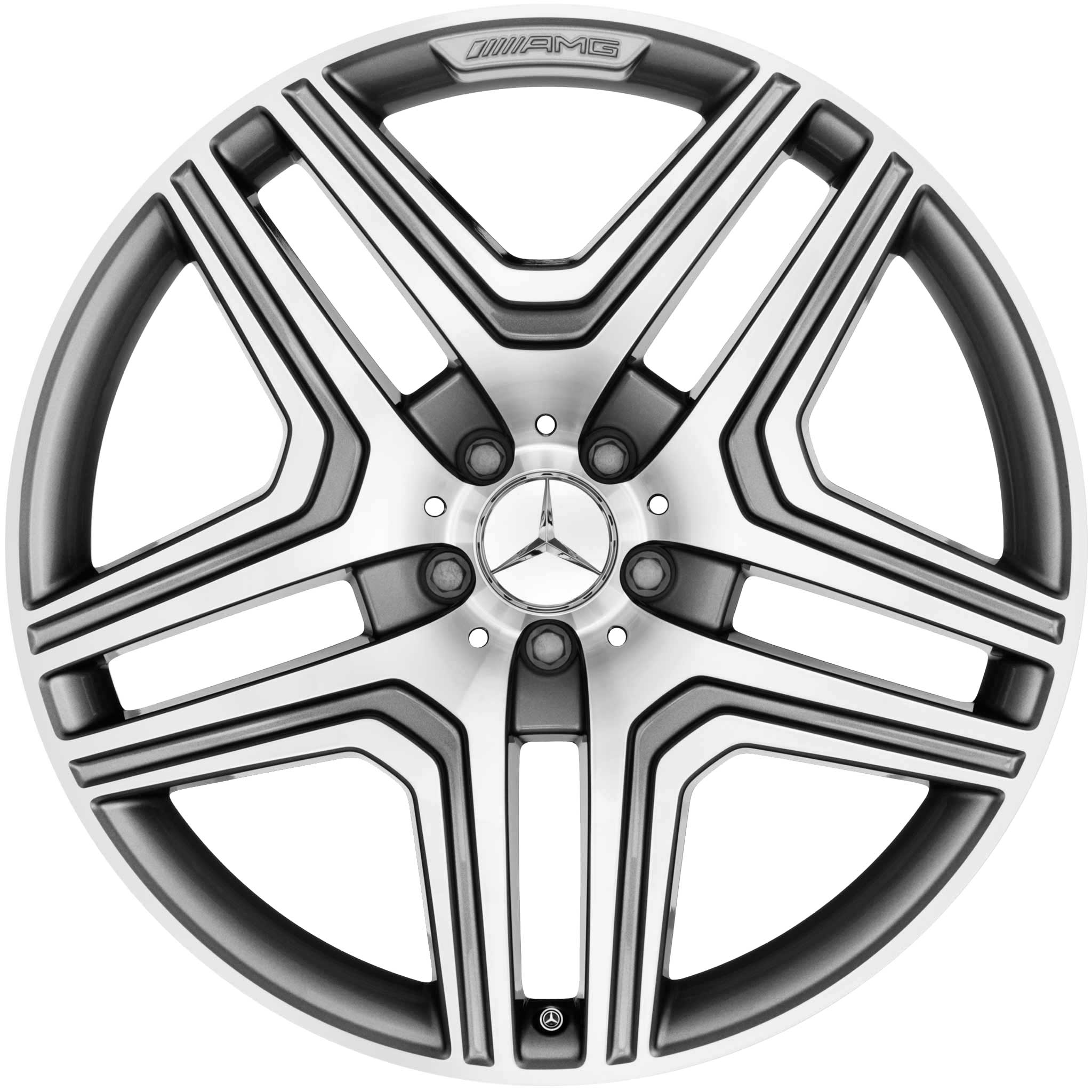 AMG 5 Twin Spoke [166-21] Himalaya Grey with High Sheen Alloy Wheel Product Image #1