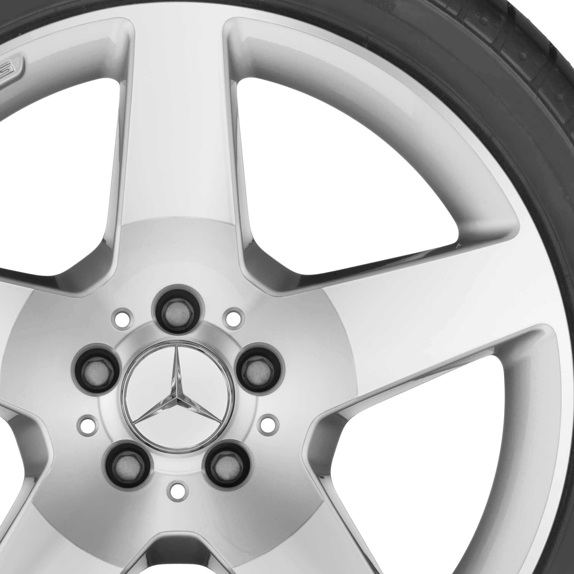 AMG 5 Spoke [166-19] Standard Silver with High Sheen Alloy Wheel Product Image #2