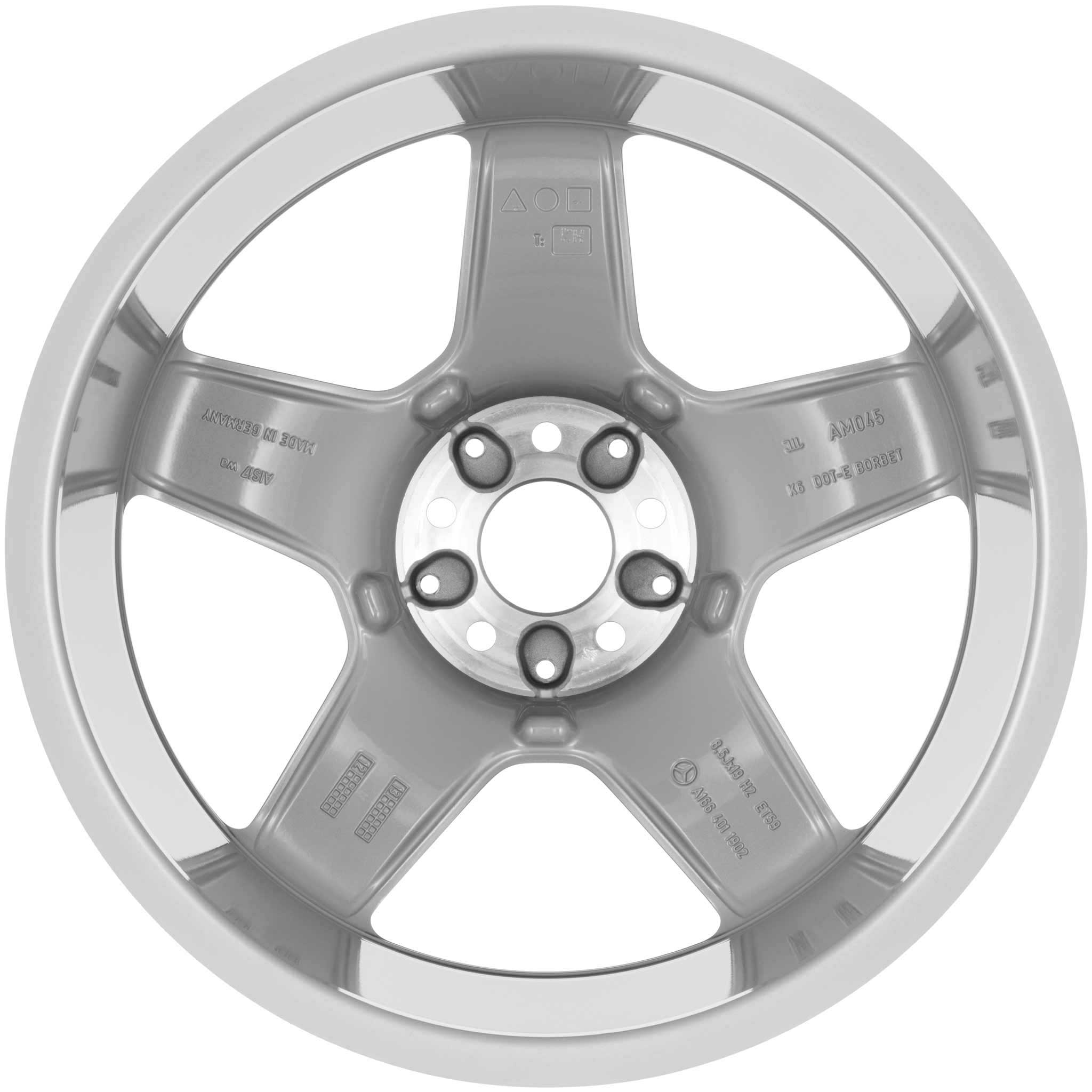 AMG 5 Spoke [166-19] Standard Silver with High Sheen Alloy Wheel Product Image #3