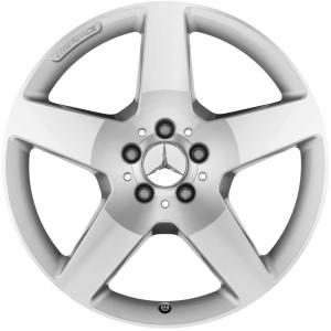 AMG 5 Spoke [166-19] Standard Silver with High Sheen Alloy Wheel - Sizes 19in