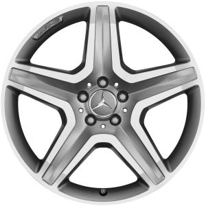 AMG 5 Spoke [166-20] Himalaya Grey with High Sheen Alloy Wheel for Mercedes M-Class W166 - Sizes 20in