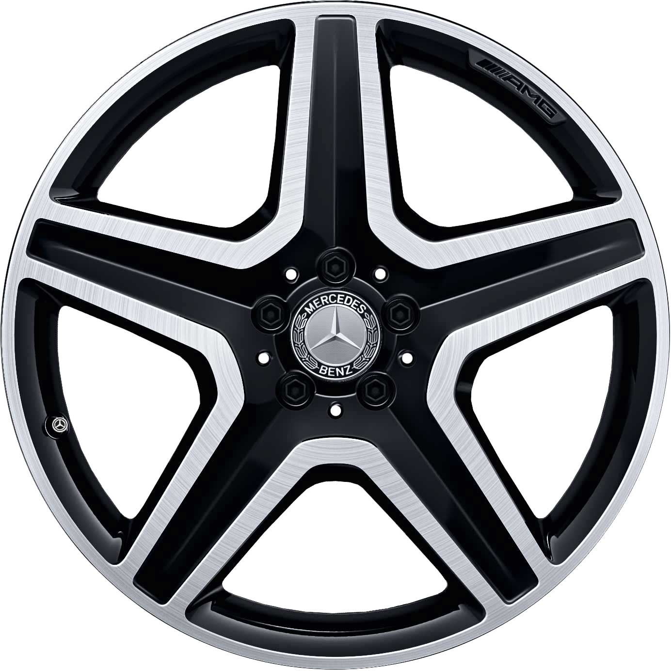 AMG 5 Spoke [166-20] Gloss Black with High Sheen Alloy Wheel Product Image #1