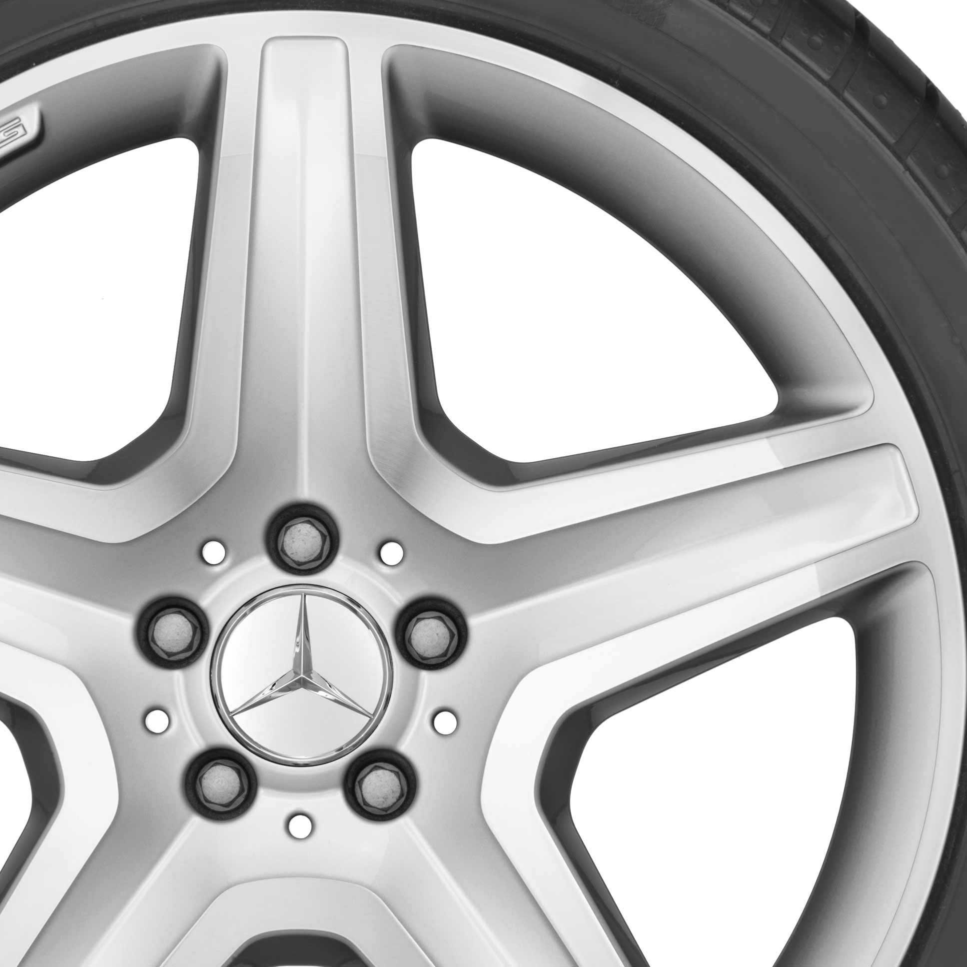 AMG 5 Spoke [166-20] Standard Silver with High Sheen Alloy Wheel Product Image #2