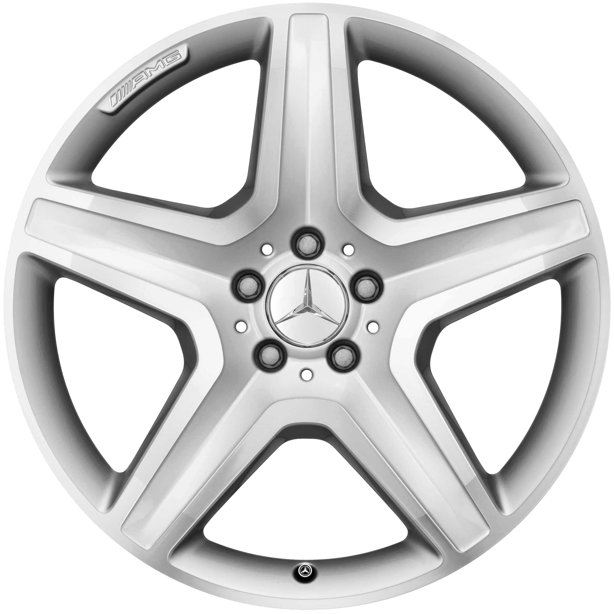 AMG 5 Spoke [166-20] Standard Silver with High Sheen Alloy Wheel Product Image #1