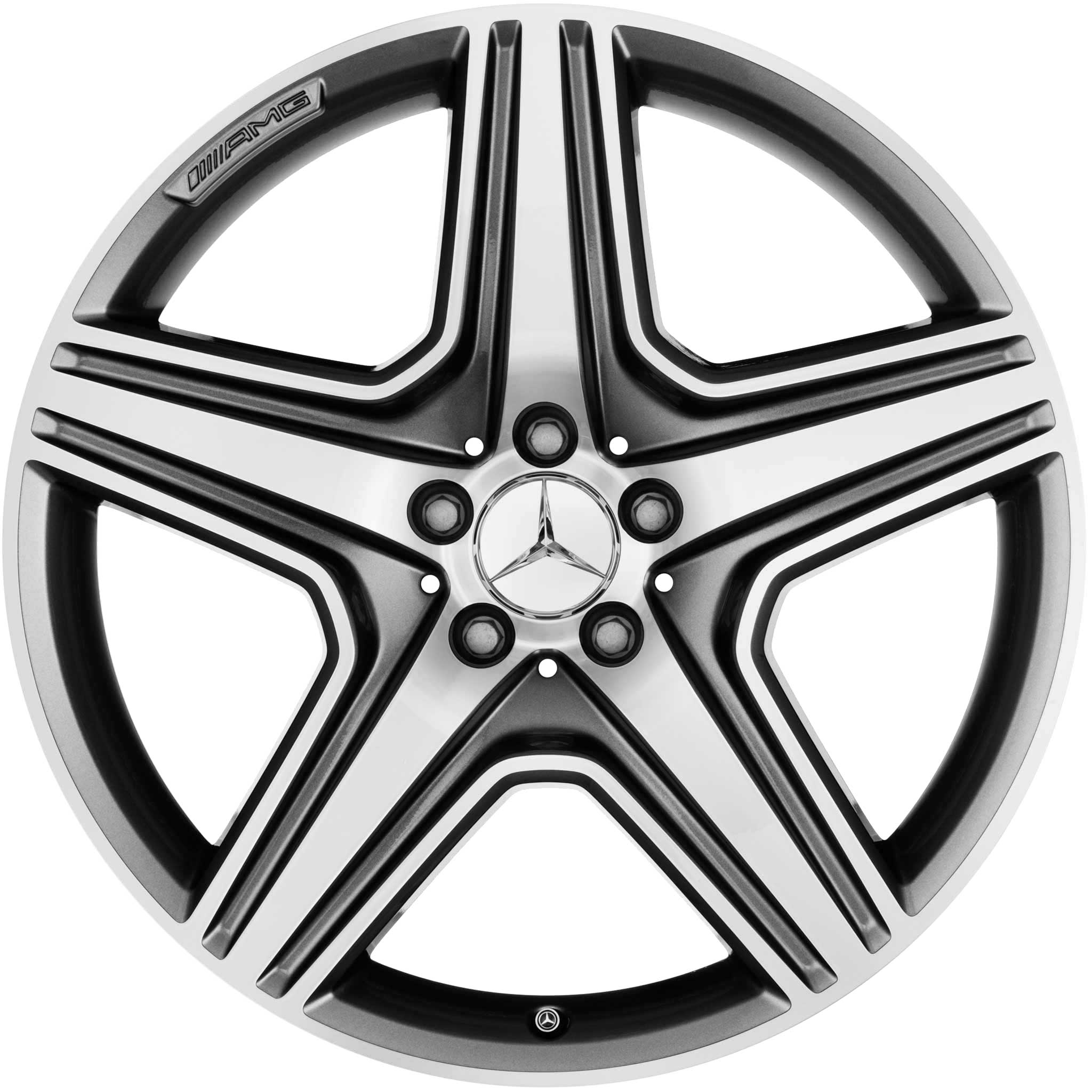 AMG 5 Spoke [166-20] Himalaya Grey with High Sheen Alloy Wheel Product Image #1