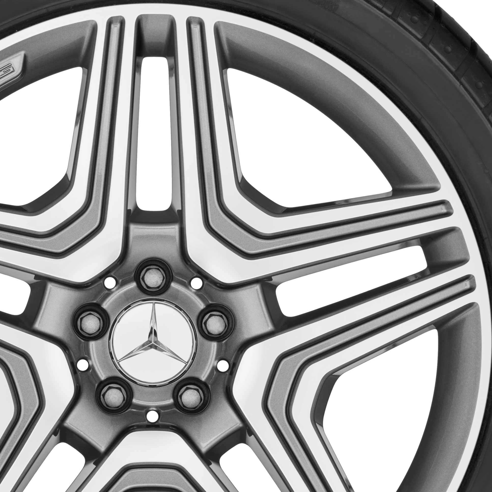 AMG 5 Twin Spoke [166-21] Himalaya Grey with High Sheen Alloy Wheel Product Image #2