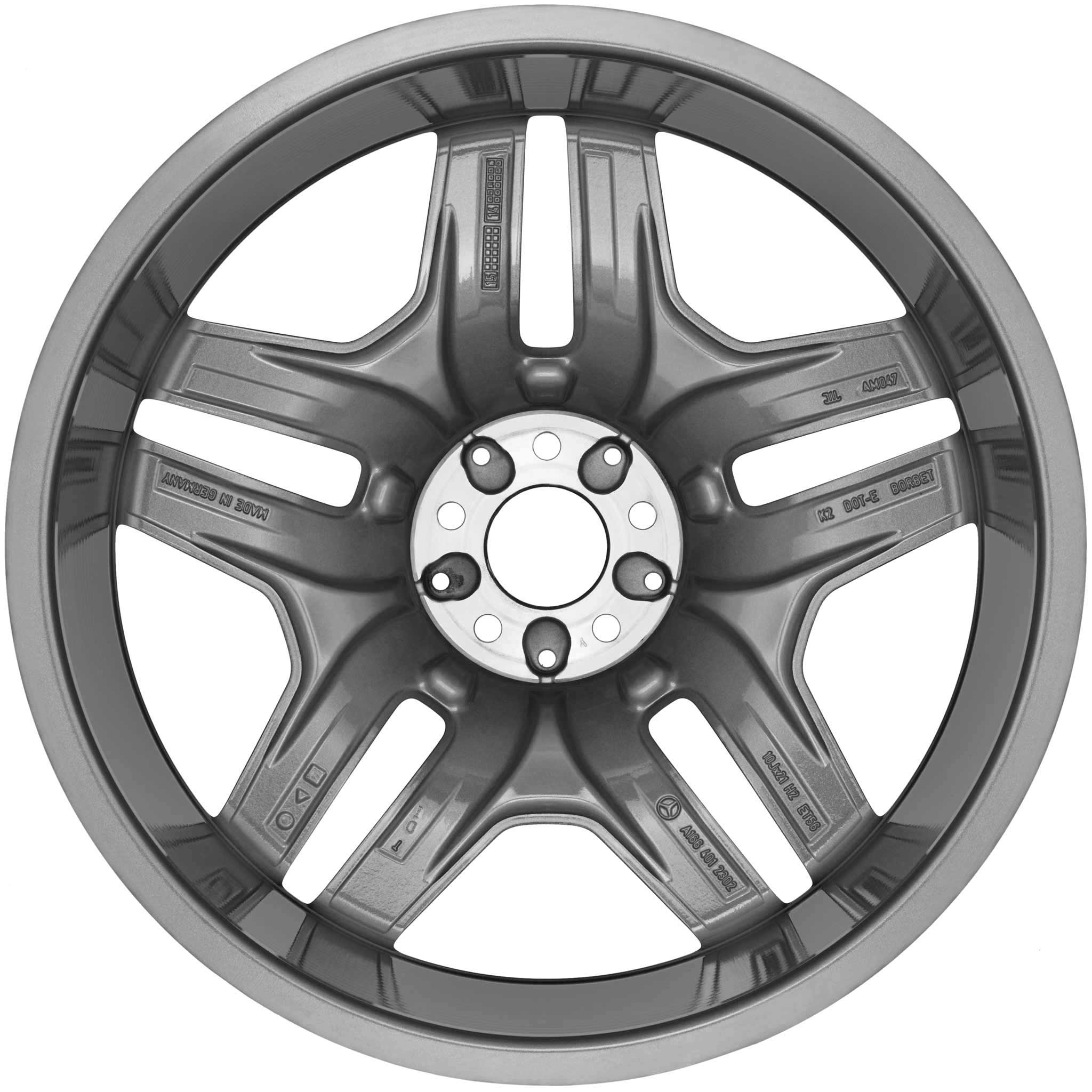AMG 5 Twin Spoke [166-21] Himalaya Grey with High Sheen Alloy Wheel Product Image #3