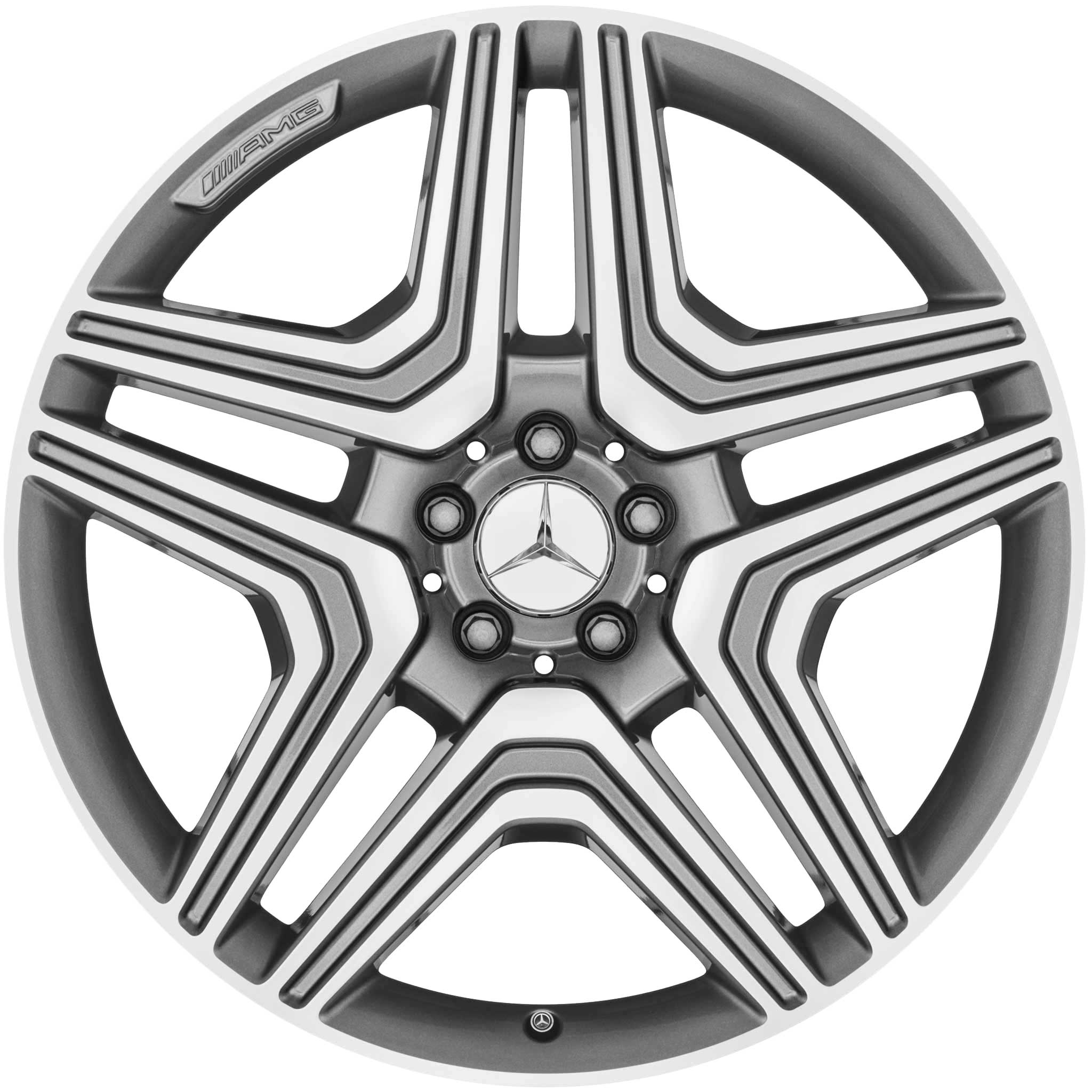 AMG 5 Twin Spoke [166-21] Himalaya Grey with High Sheen Alloy Wheel Product Image #1