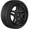 AMG 5 Twin Spoke [166-21] Matt Black with High Sheen Rim Edge Wheel Img 3