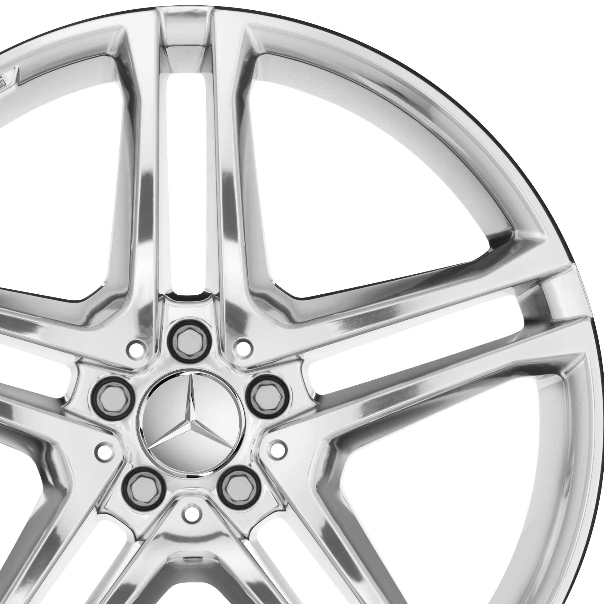 AMG 5 Twin Spoke [166-21] Clear Lacquer with High Sheen Alloy Wheel Product Image #2