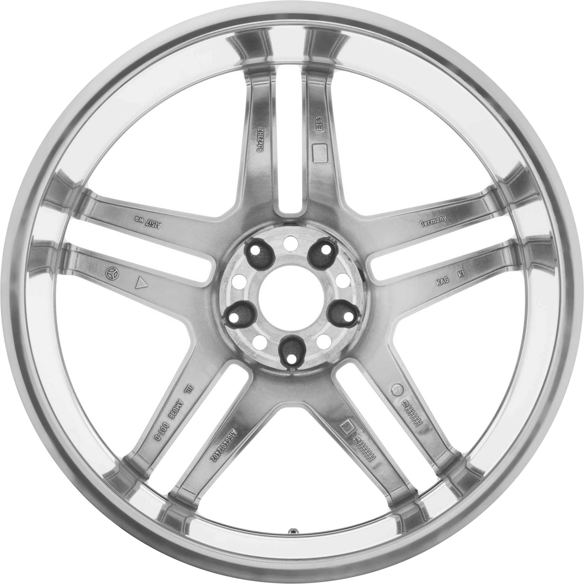 AMG 5 Twin Spoke [166-21] Clear Lacquer with High Sheen Alloy Wheel Product Image #3