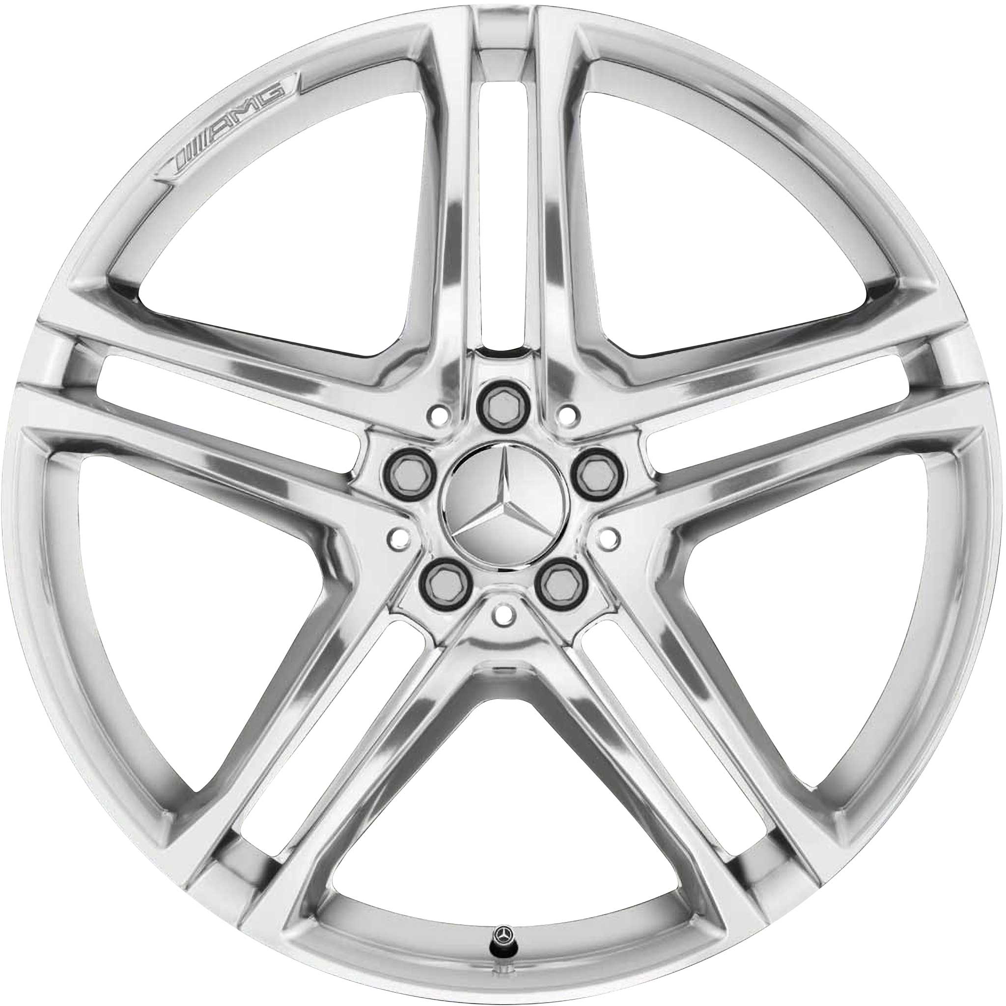 AMG 5 Twin Spoke [166-21] Clear Lacquer with High Sheen Alloy Wheel Product Image #4