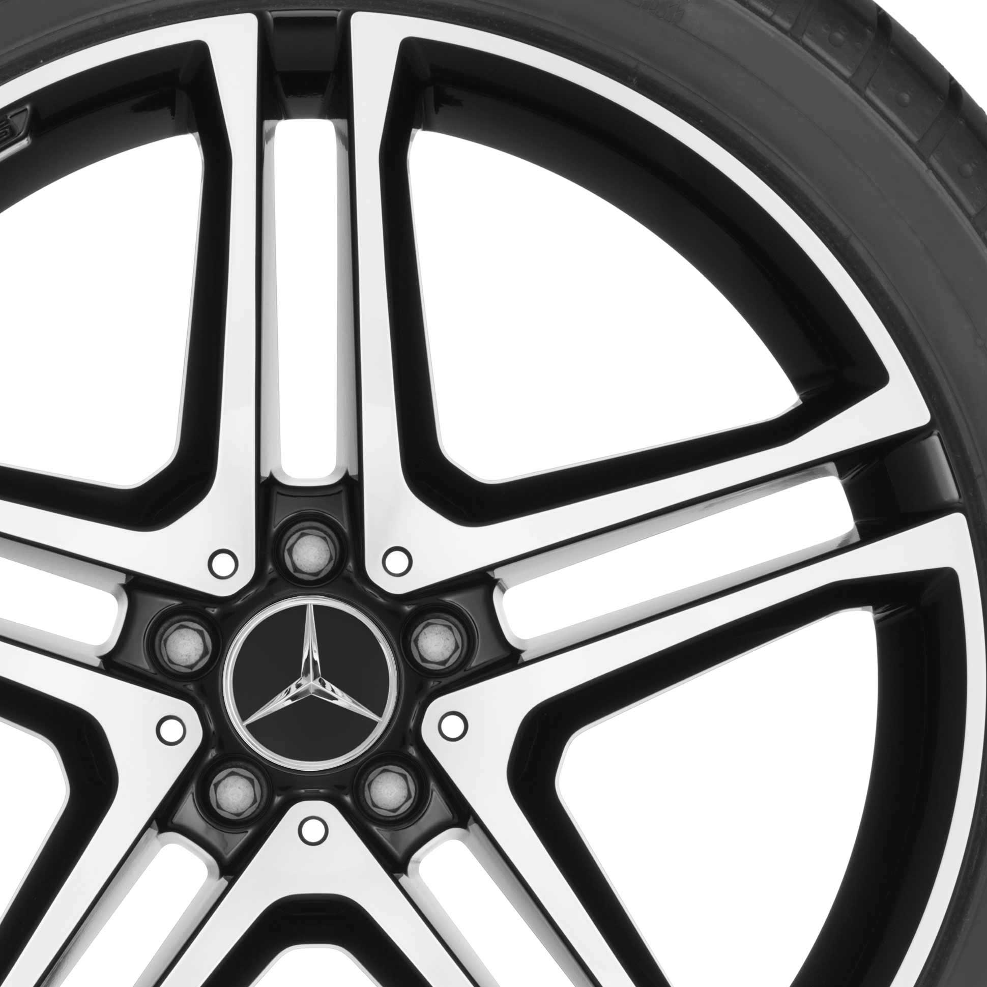 AMG 5 Twin Spoke [166-21] Gloss Black with High Sheen Alloy Wheel Product Image #2