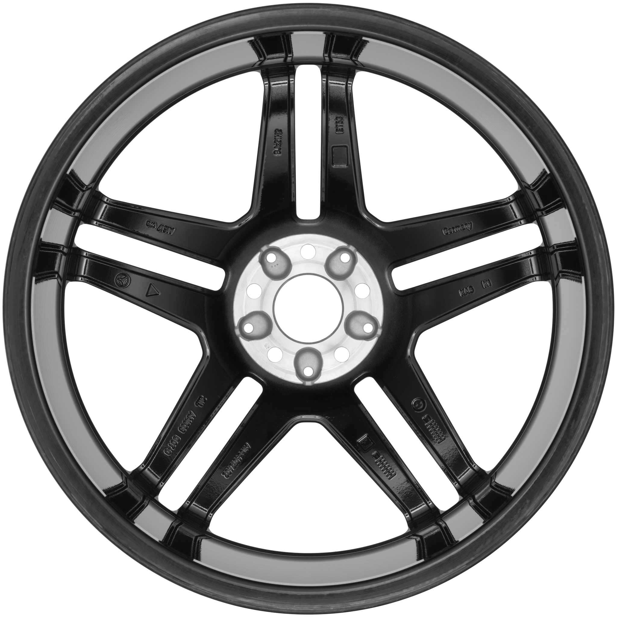 AMG 5 Twin Spoke [166-21] Gloss Black with High Sheen Alloy Wheel Product Image #3