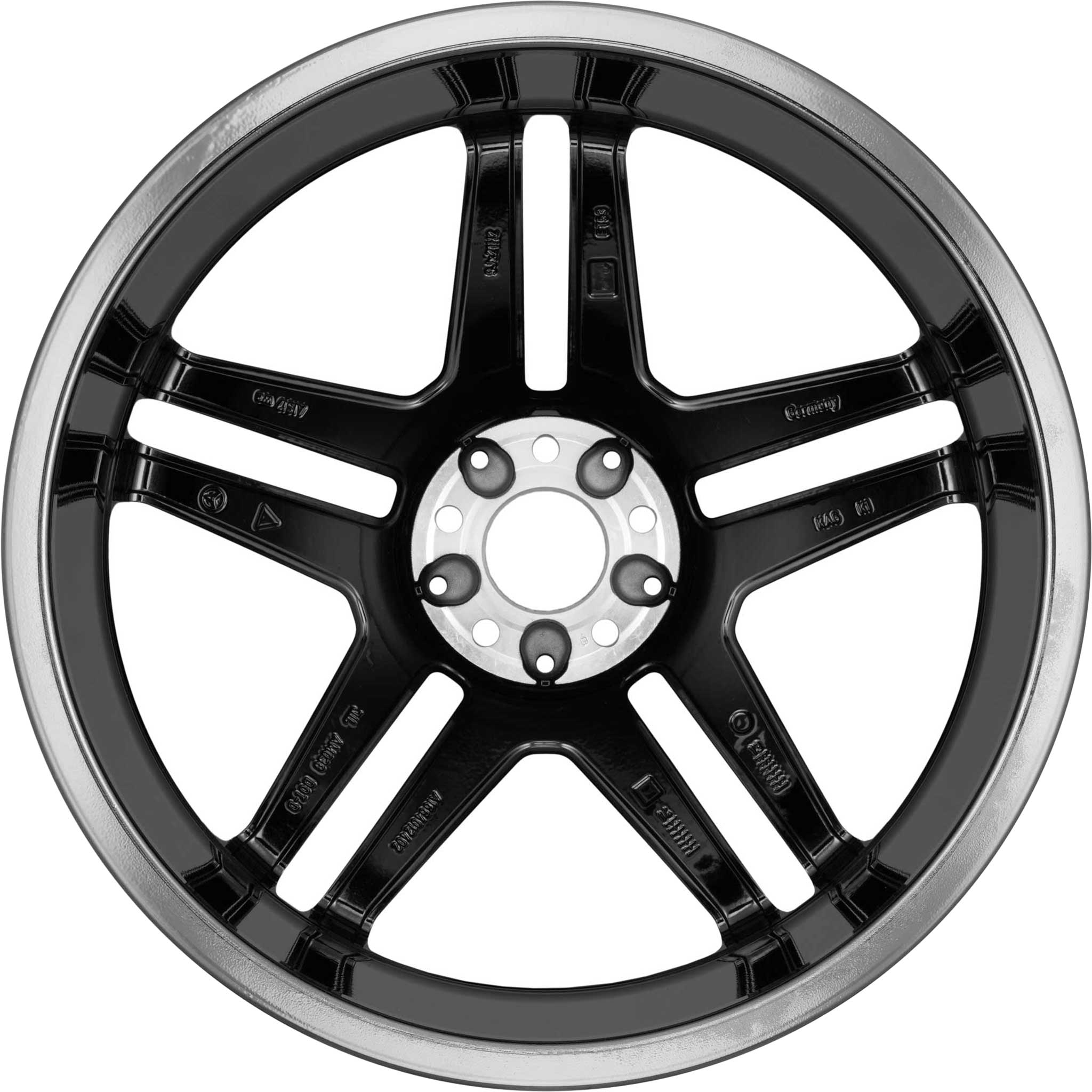 AMG 5 Twin Spoke [166-21] Titanium Black Alloy Wheel Product Image #3