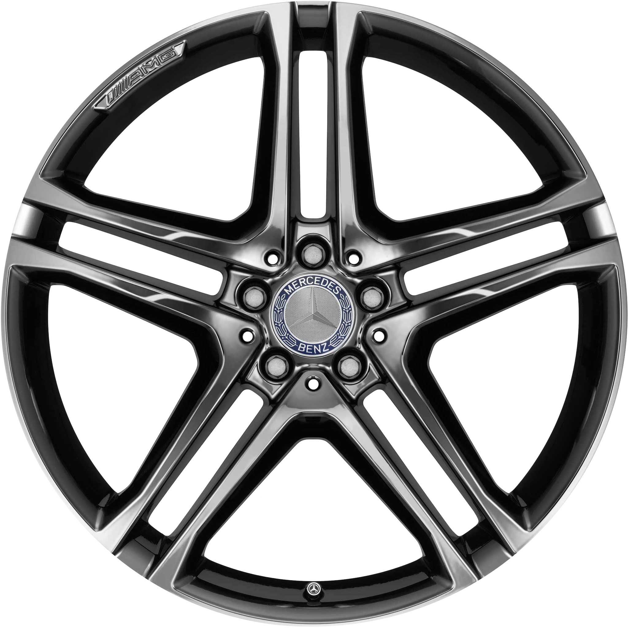 AMG 5 Twin Spoke [166-21] Titanium Black Alloy Wheel Product Image #1