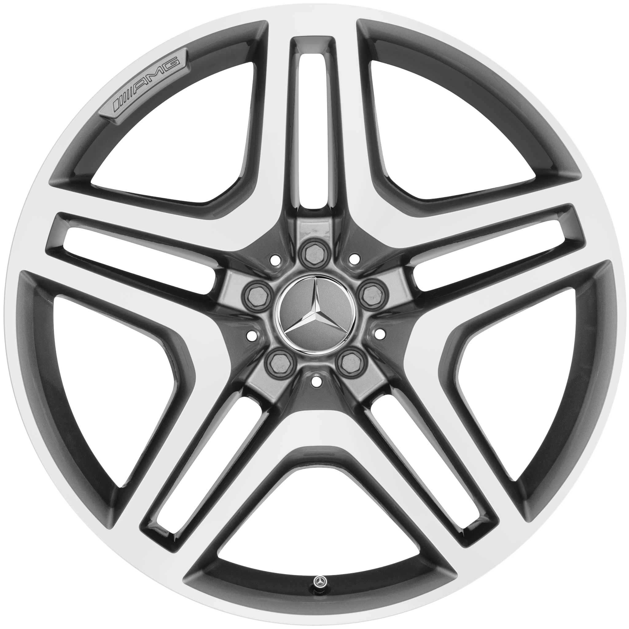 AMG 5 Twin Spoke [166-21] Himalaya Grey with High Sheen Alloy Wheel Product Image #1