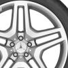 AMG 5 Twin Spoke [166-21] Standard Silver with High Sheen Wheel Img 2