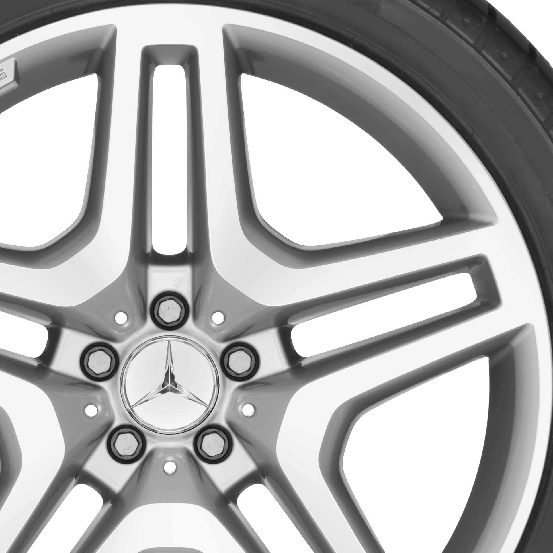 AMG 5 Twin Spoke [166-21] Standard Silver with High Sheen Alloy Wheel Product Image #2