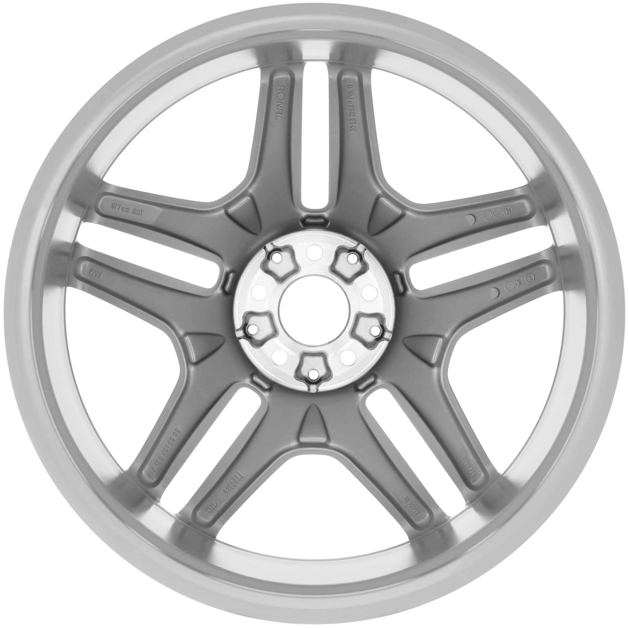 AMG 5 Twin Spoke [166-21] Standard Silver with High Sheen Alloy Wheel Product Image #3