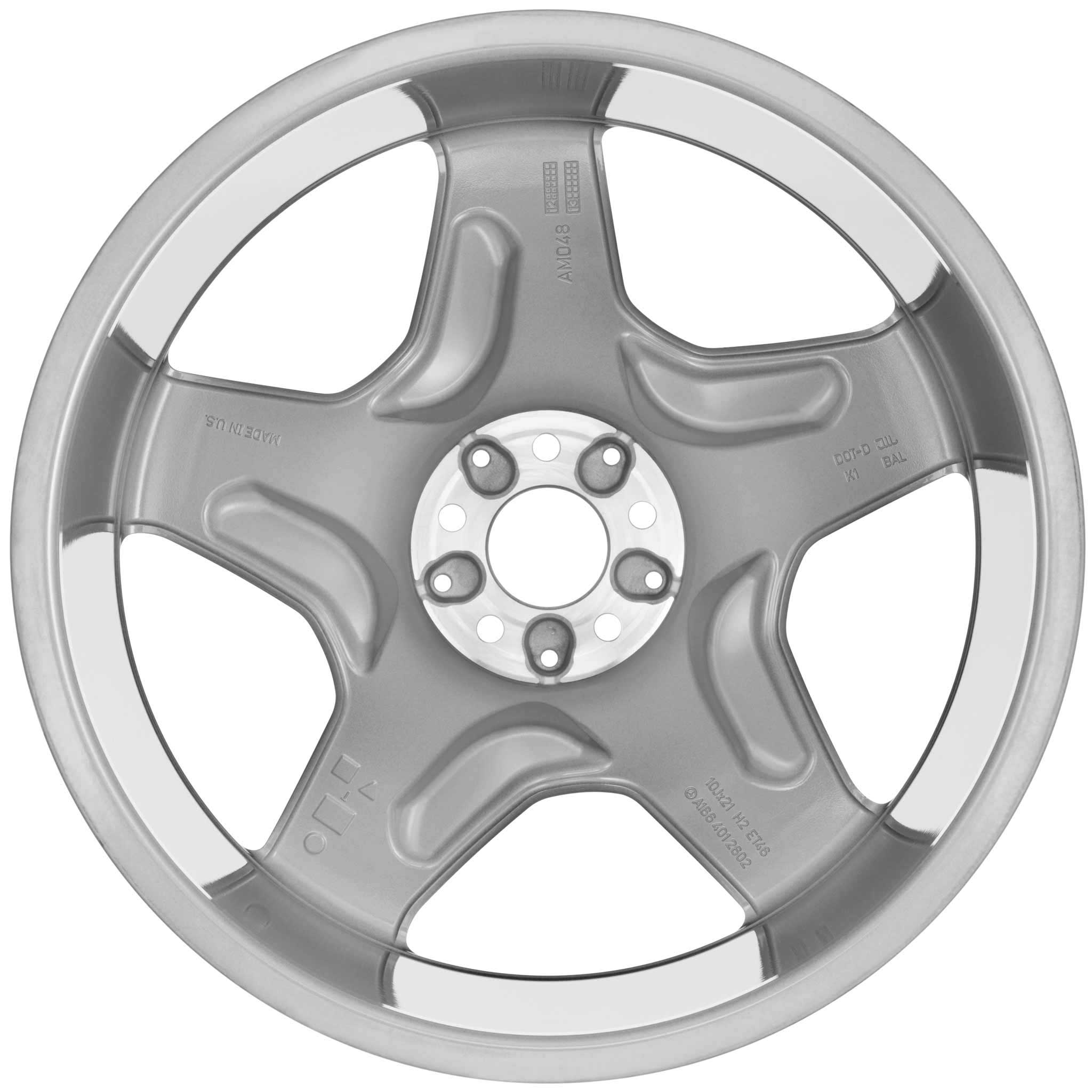 AMG 5 Spoke [166-21] Himalaya Grey with High Sheen Alloy Wheel Product Image #3