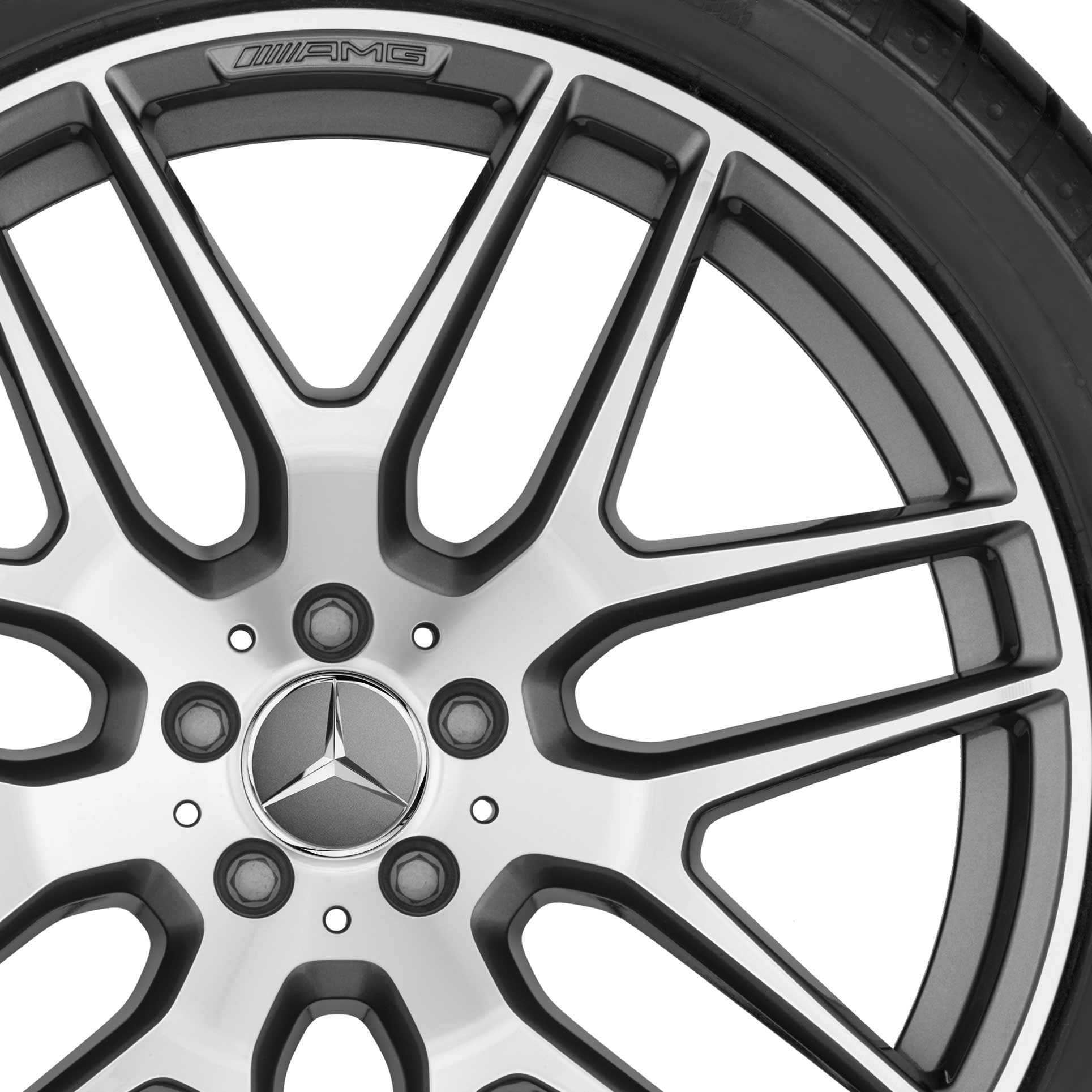 AMG Cross Spoke [166-21] Himalaya Grey with High Sheen Alloy Wheel Product Image #2