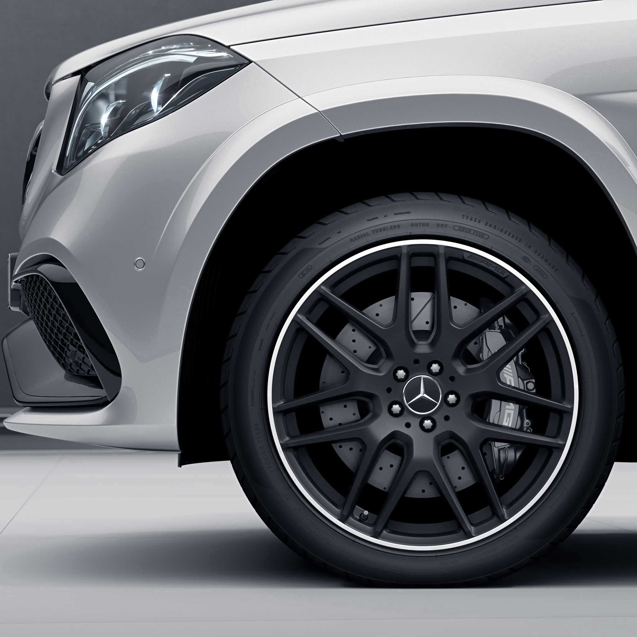 AMG Cross Spoke [166-21] Matt Black with High Sheen Rim Edge Alloy Wheel Product Image #3